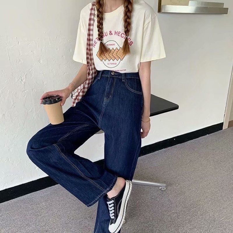 Quần jeans phong cách Retro cổ điển