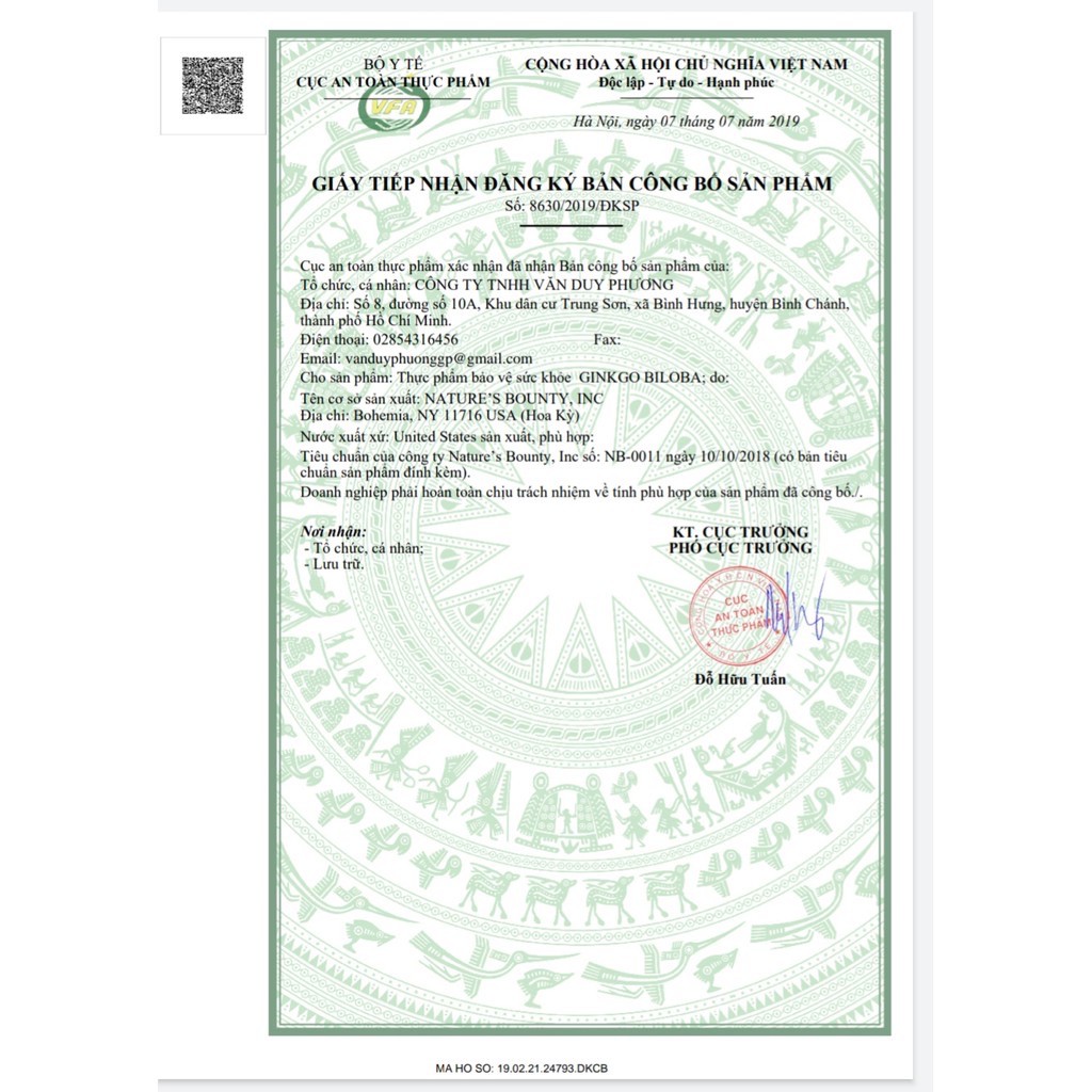 VIÊN UỐNG BỔ NÃO NATURE'S BOUNTY GINKGO BILOBA 60MG VÀ 120MG | Thế Giới Skin Care