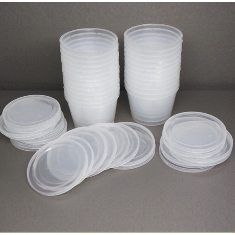 10 Cốc Nhựa Tròn Đựng Caramen, Flan, Sữa Chua, Rau Câu