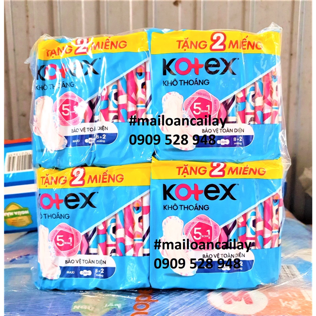 [NHIỀU LOẠI] Băng Vệ Sinh Kotex Thảo Dược Cool Siêu Mỏng Cánh 23cm