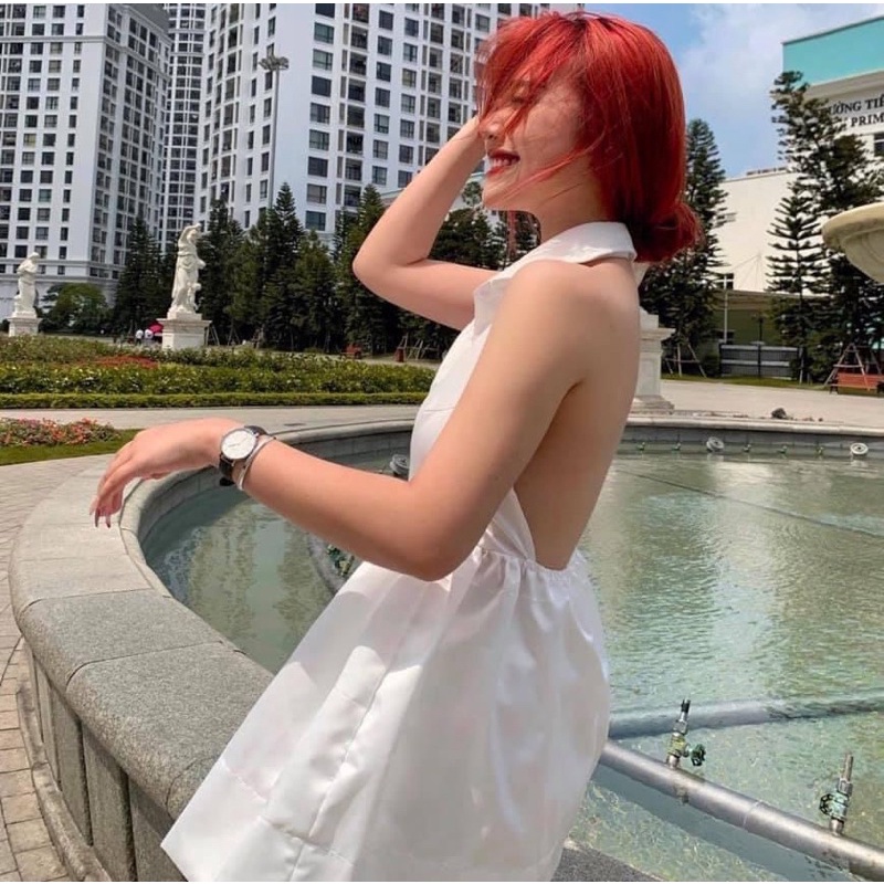 Set váy hở lưng + quần đùi TTS867