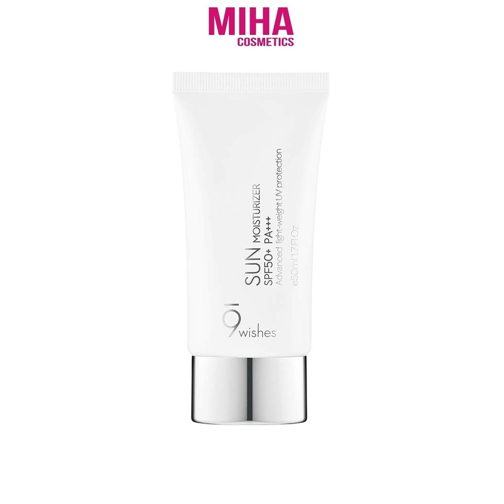 Kem Chống Nắng Bảo Vệ Và Dưỡng Ẩm Da 9Wishes Sun Moisturizer SPF 50+ PA+++ 50ml Hàn Quốc