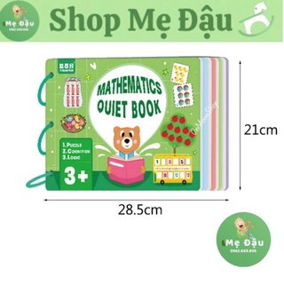 Học liệu Toán học thông minh đầu đời cho bé Mathematics Quiet Book,Học liệu bóc dán - Học liệu bóc dán Montessory cho bé