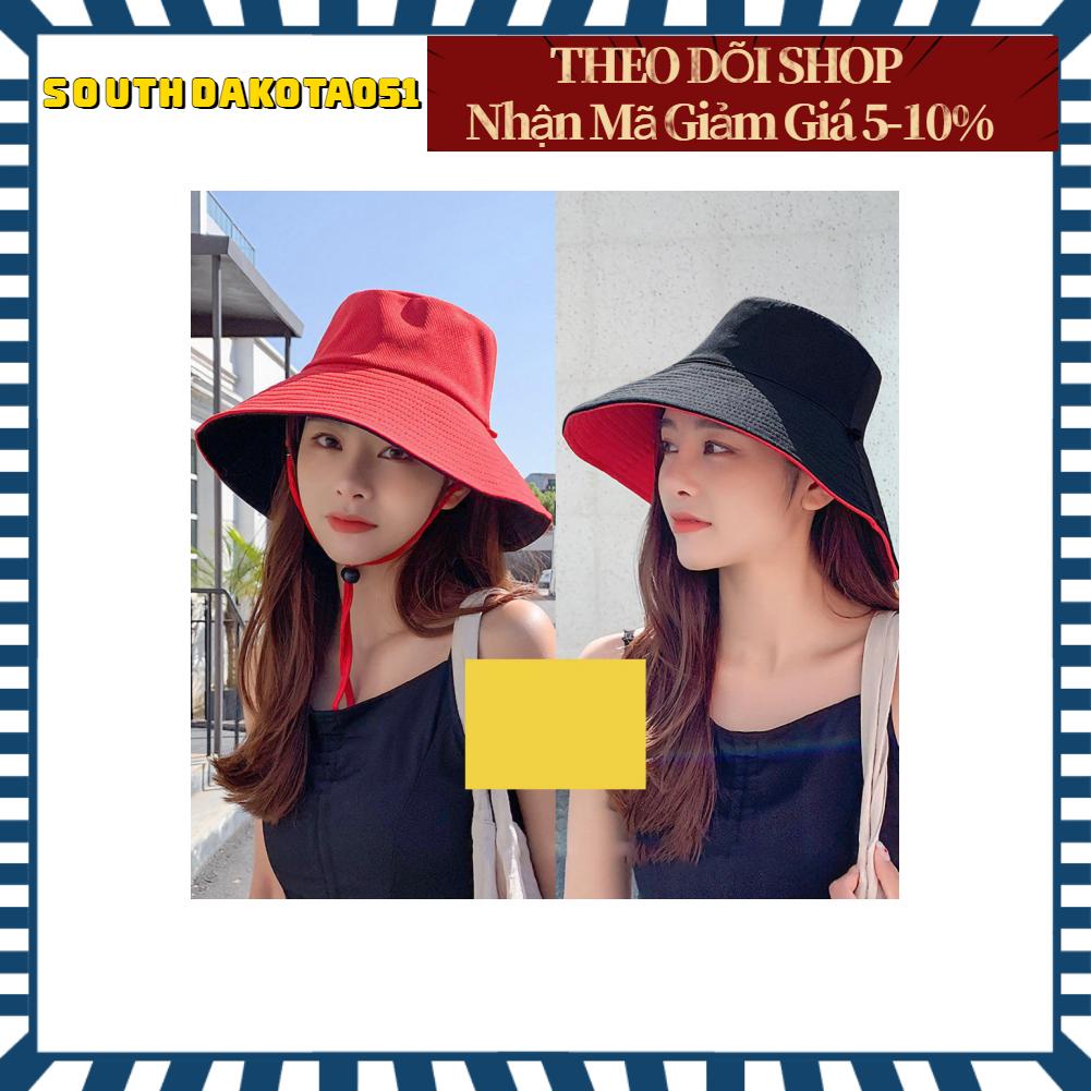 Mũ vải đội mùa hè vành rộng có dây buộc phù hợp các hoạt động ngoài trời đi bộ đường dài câu cá