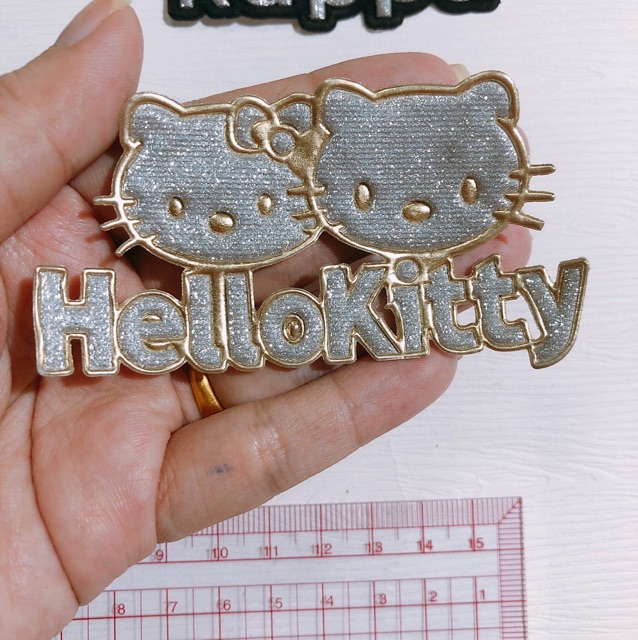Sticker thêu,patch thêu,hình thêu bướm,kitty,kappa