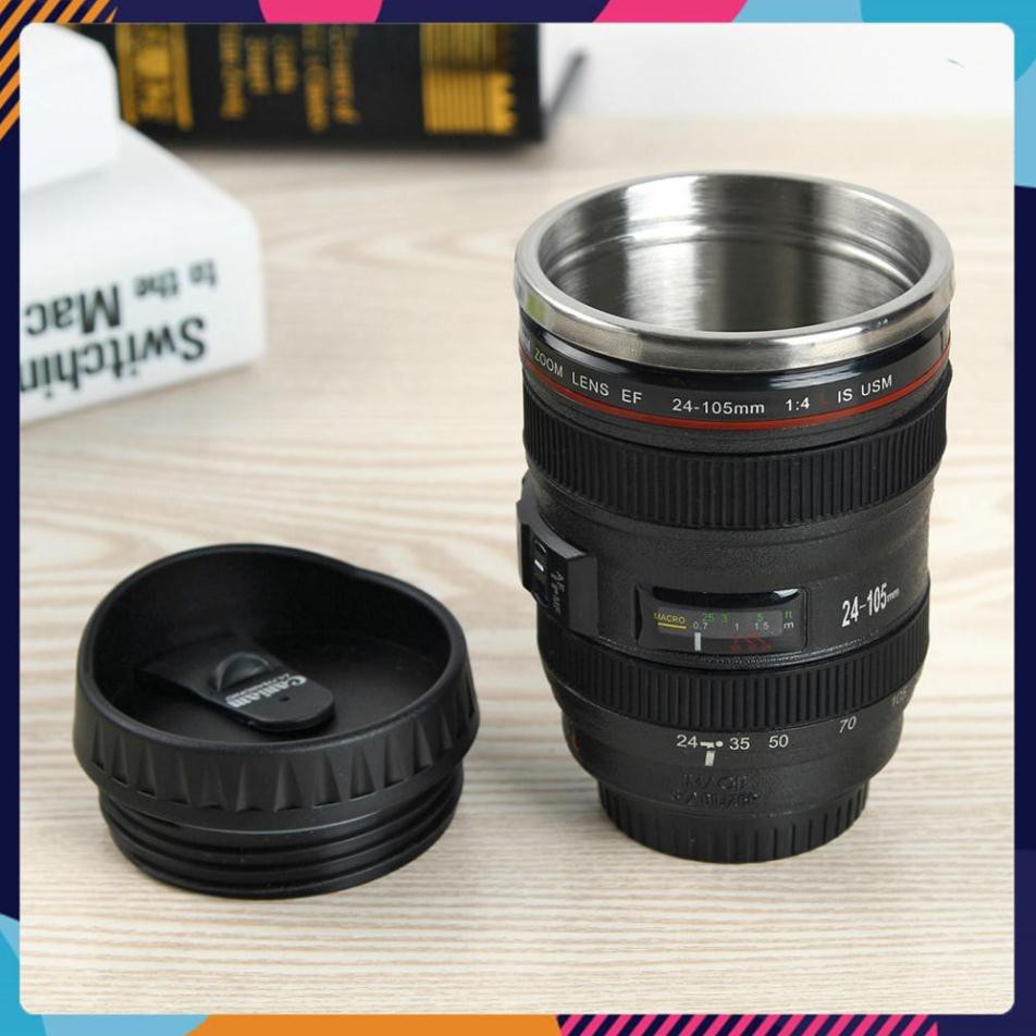 Cốc Giữ Nhiệt Cà Phê Hình Ống Kính Lens Máy Ảnh