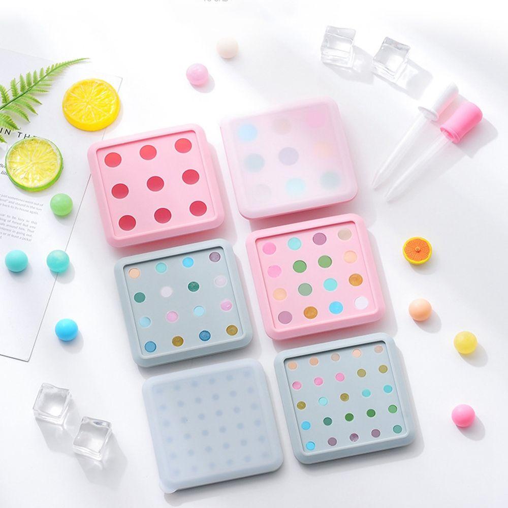 Khuôn Làm Đá Mini Hình Cầu Có Nắp DIY