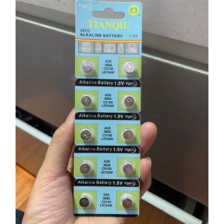 PIN nhỏ đầu đũa 1 vỉ 10 viên AG5 393 LR48 LR754 SR48 SR754 RW28 309 TIANQIU