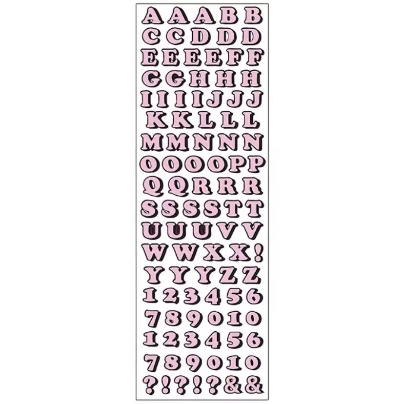 Nhãn dán hình trái tim chữ cái xinh xắn dùng trang trí