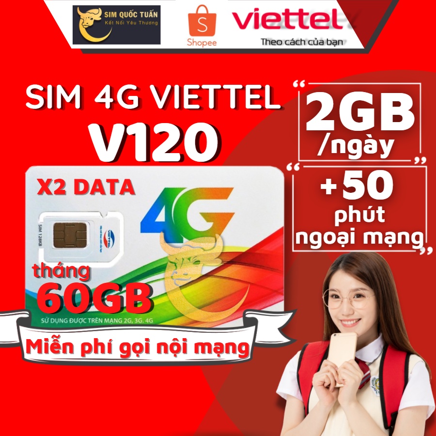 Sim Viettel rẻ f90/ v90c/ v120/ MP50/V50c 4g gói cước tomato nghe gọi bình thường