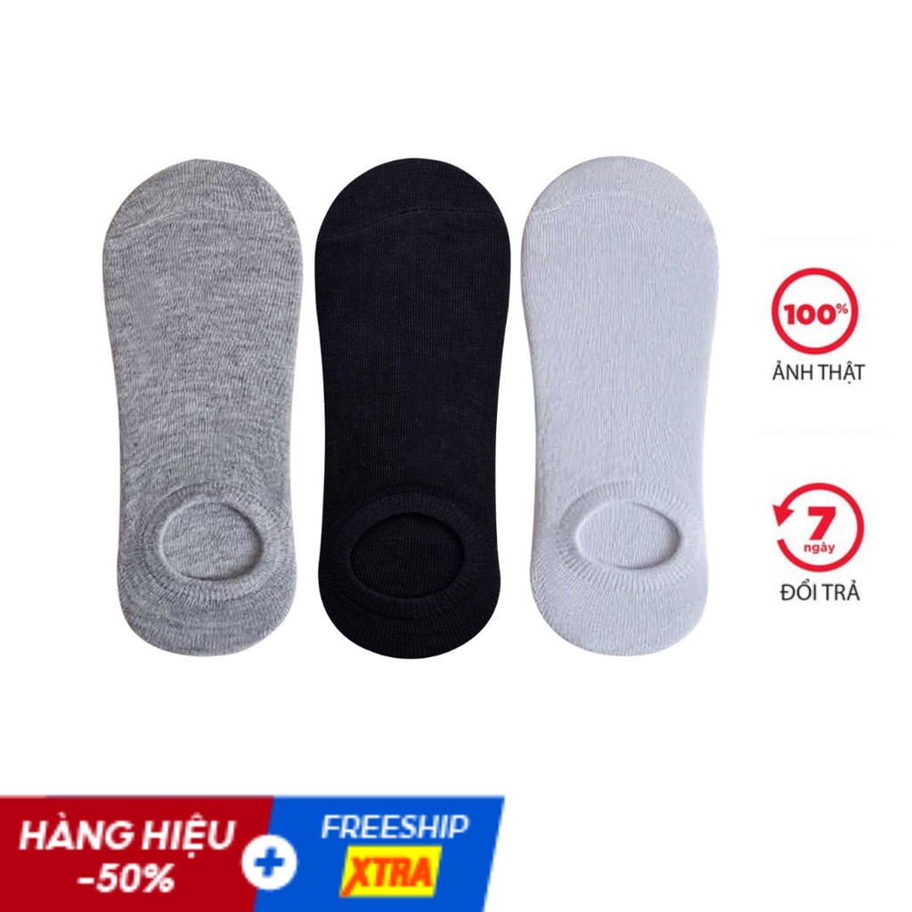 Tất Ngắn Nam Nữ, Vớ Cổ Thấp Trơn 3 Màu Cơ Bản Chất Liệu Cao Cấp Thoáng Khí Chống Hôi Chân Phù Hợp Nhiều Loại Giày Dép
