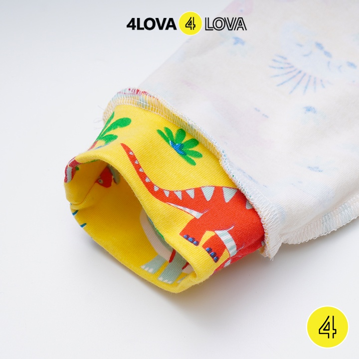 Quần thun dài bo gấu 4LOVA chất cotton mềm mại co giãn cho bé 24-38kg