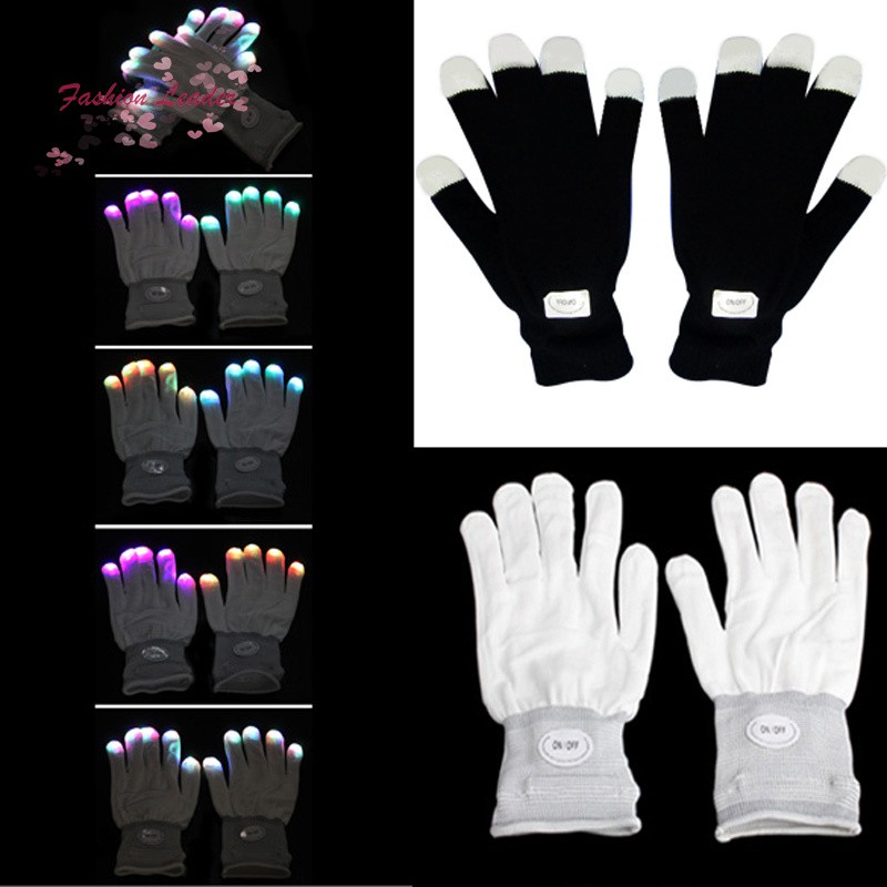 Đôi găng tay có đèn LED điều chỉnh 7 chế độ chiếu sáng tiện lợi