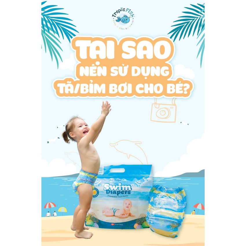[CHÍNH HÃNG] Tã/ Bỉm Bơi Cho Bé Tropic Fish Sản Xuất Tại Đan Mạch Đủ Size S3/M3/L3