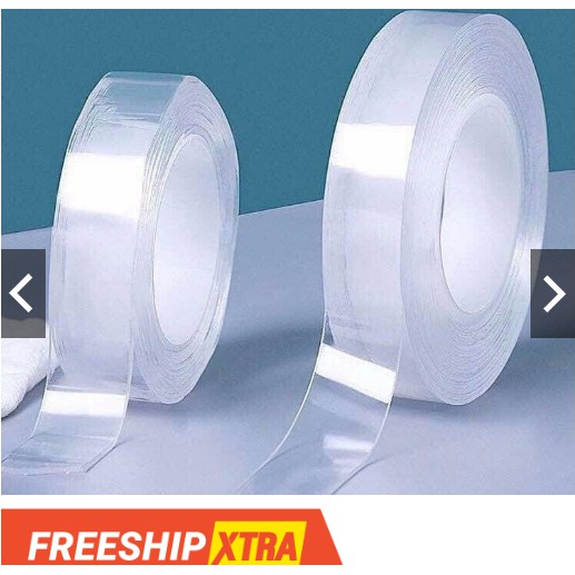 combo 10 cuộn băng keo 2 mặt trong suốt dính chắc chắn loại mỏng