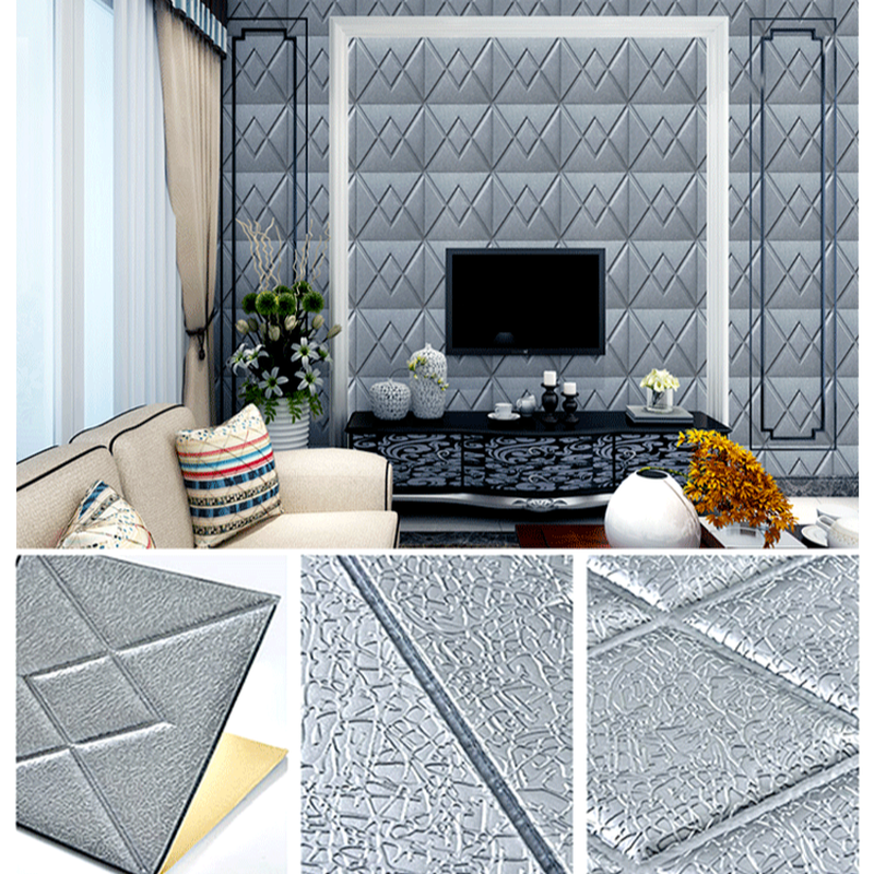 Xốp Dán Tường 3D 35x35Cm Chất Lượng Cao