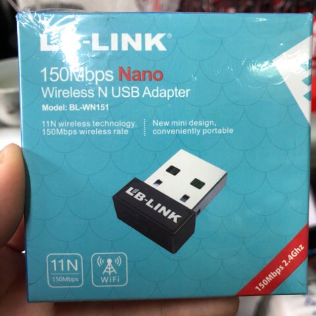 [FREE❤️SHIP] LB LINK - USB Wifi Nano tốc độ 150Mbps chính hãng- Usb thu sóng Wifi cho Laptop, PC chính hãng