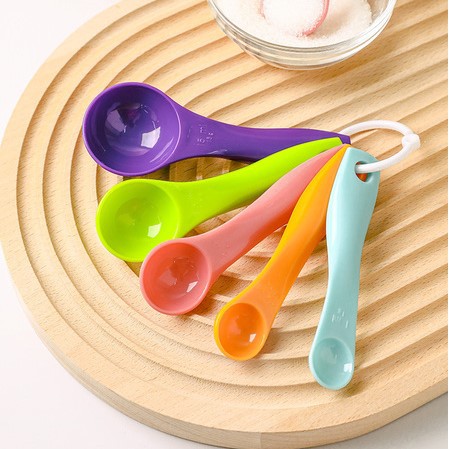 Bộ muỗng đong, thìa đong định lượng 5 cái ml/g