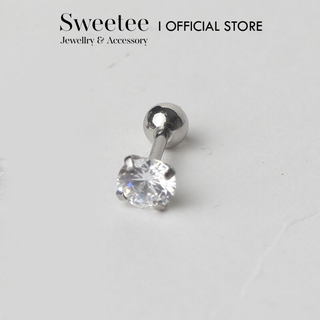Khuyên Tai Sweetee Diamond Earring, Bông Tai Đính đá Lấp Lánh Chốt Bi Vặn - giá 1 chiếc