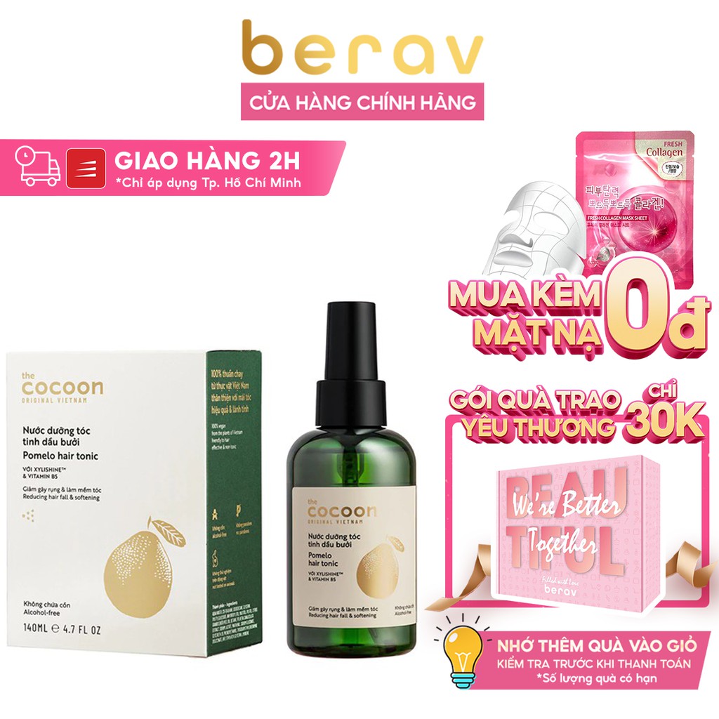 Nước Dưỡng Tóc Tinh Dầu Bưởi Cocoon 140ml