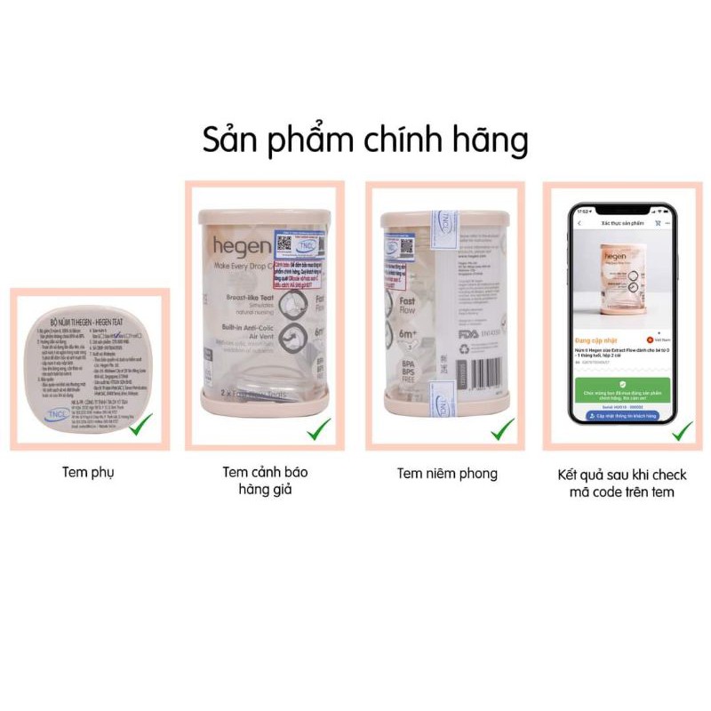 Núm ti hegen số 0 1 2 3 4 chữ Y chính hãng, Núm ty bình sữa hegen chính hãng Việt Nam tại Long Biên