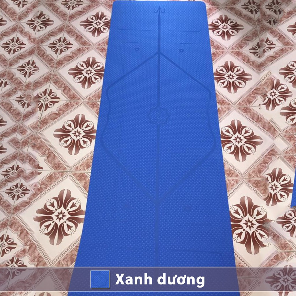 Thảm yoga TPE 8mm định tuyến Đài Loan (Tặng túi thời trang)