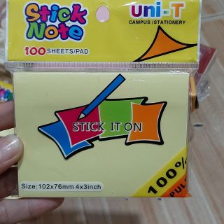 Giấy note vàng 3×4 UNI T