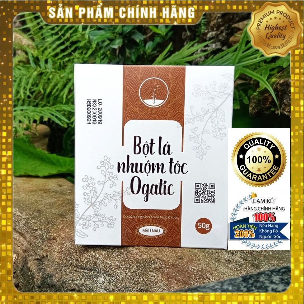 Bột Nhuộm Tóc OGaTics 100% Thiên Nhiên ⚡Bột Lá Nhuộm ⚡ Tặng 2 Gói Lá Thơm Được Chọn Màu Khi Nhắn Tin Với Shop