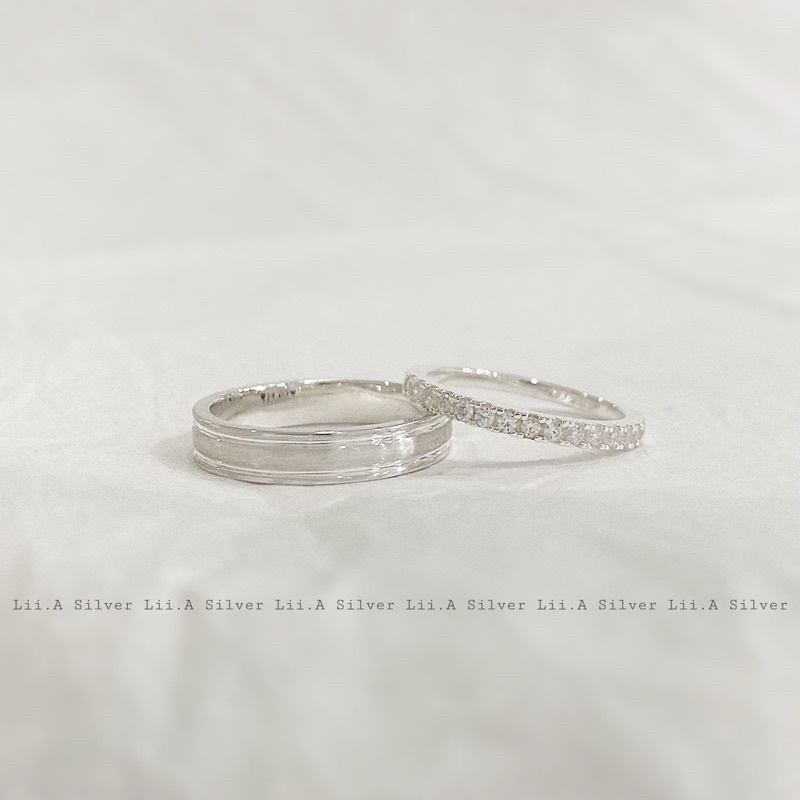 Nhẫn đôi Bạc cao cấp S925 Lii.A Silver (làm theo size khách, free khắc chữ)