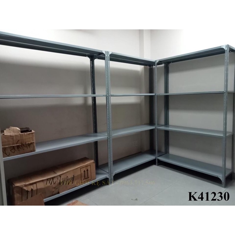 Kệ sắt 4 tầng v lỗ đa năng dài 80cm cao 120cm rộng 40cm