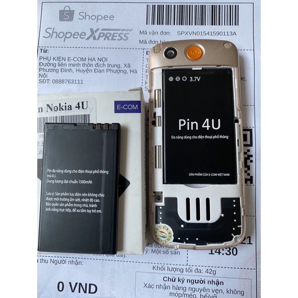 Pin E-Com Nokia 4C/5C/4U/4UL/5J 1500mAh