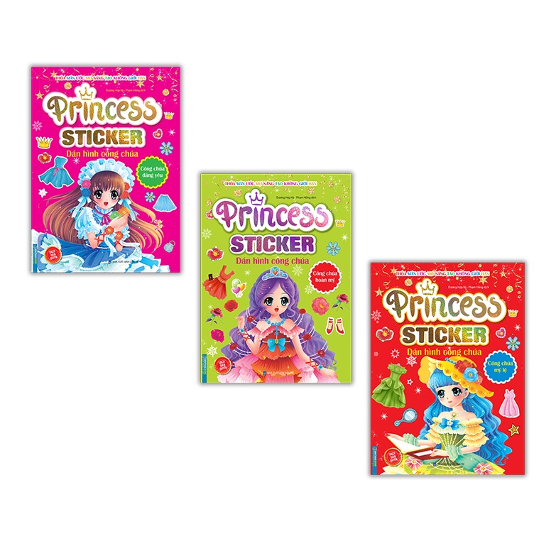 Sách - Combo 3c Princess sticker(đáng yêu+hoàn mỹ+mỹ lệ)