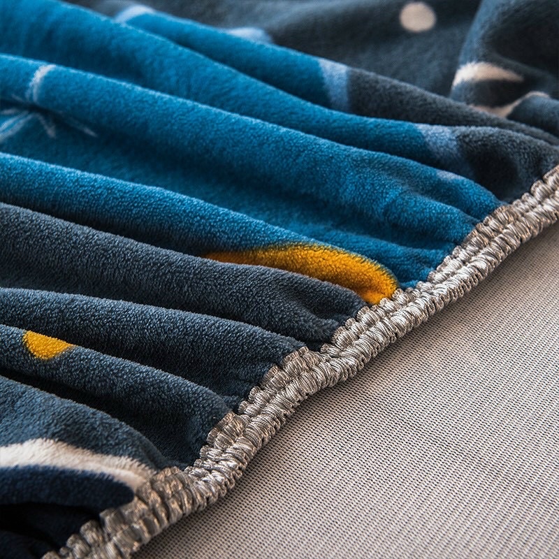 Bộ ga và 2 vỏ gối nỉ nhung tuyết hoạ tiết 3D mềm mịn dễ thương | BigBuy360 - bigbuy360.vn