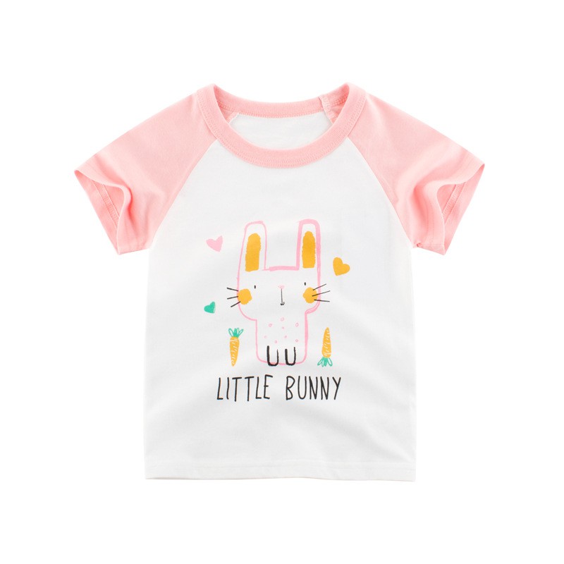 Áo bé gái 27home  áo thun cho bé in hình cute chất cotton hàng xuất Âu Mỹ