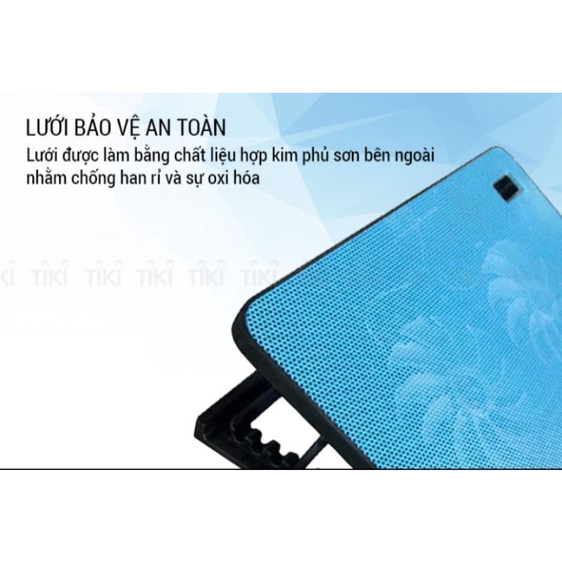 Đế tản nhiệt LAPTOP N99 - ĐẾ NÂNG 45 độ 17 in - 2 quạt cực mát