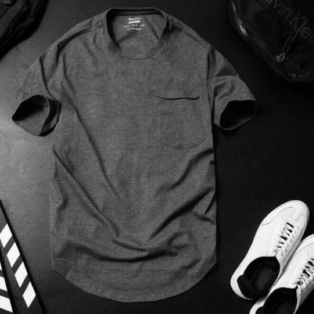 Áo thun nam - Áo phông cổ tròn vạt bầu nam nhiều màu trendy cá tính - TT868