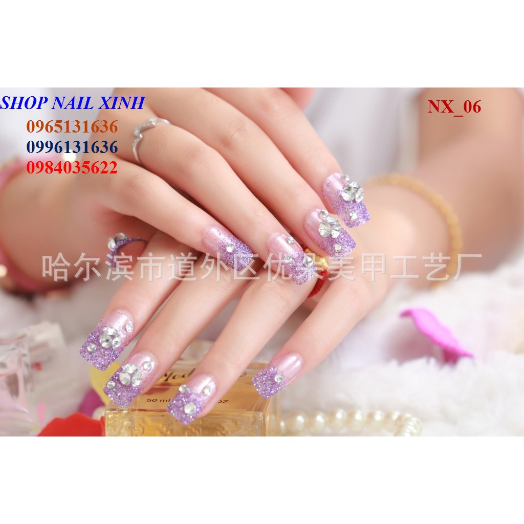 Nail tay - Mẫu đính đá, nhủ_1 (Mua 3 Tặng 1 + Bảng sỉ )