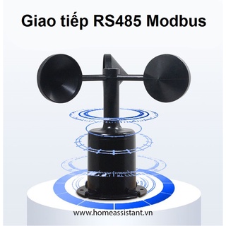 Cảm Biến Tốc Độ Gió Modbus RS485 Vận Tốc Gió WS01 (Hỗ trợ HomeAssistant) Hass PLC