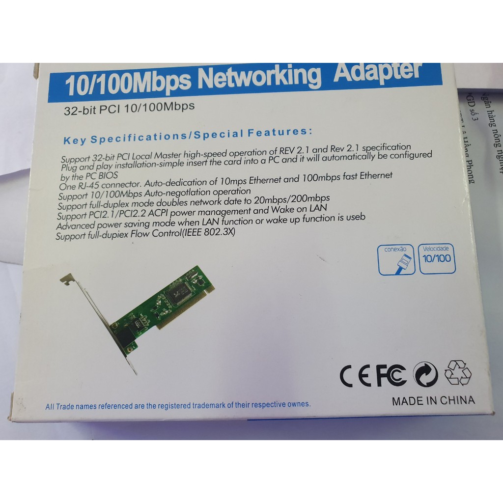 Card mạng Lan PCI thường 10/100Mb