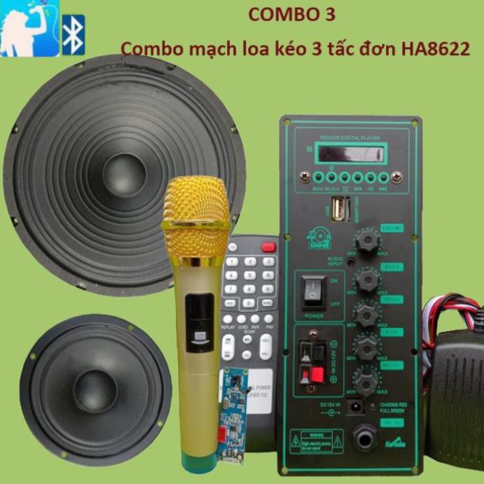 Mạch loa kéo HA8622 Loa kéo 3 tấc Bluetooth Karaoke