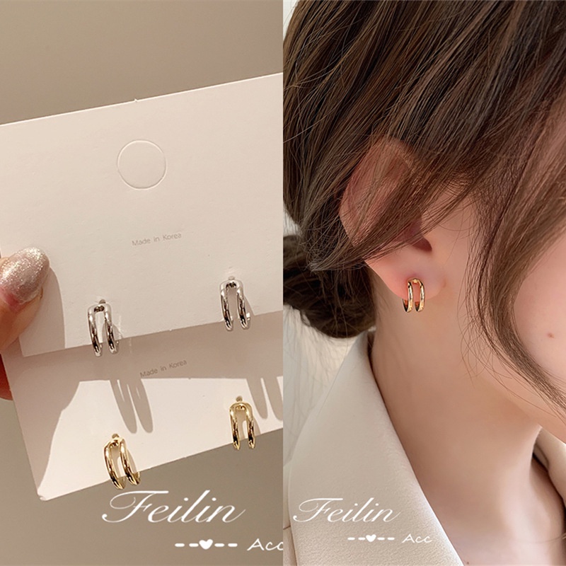 Khuyên tai nữ nhỏ ngoắc ôm cá tính NGOAC5