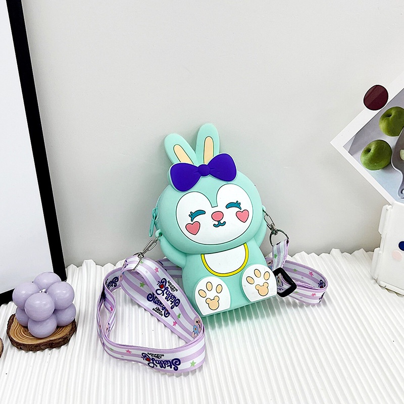 Túi Đeo Chéo Hình Thỏ Hoạt Hình Xinh Xắn Cho Bé Gái