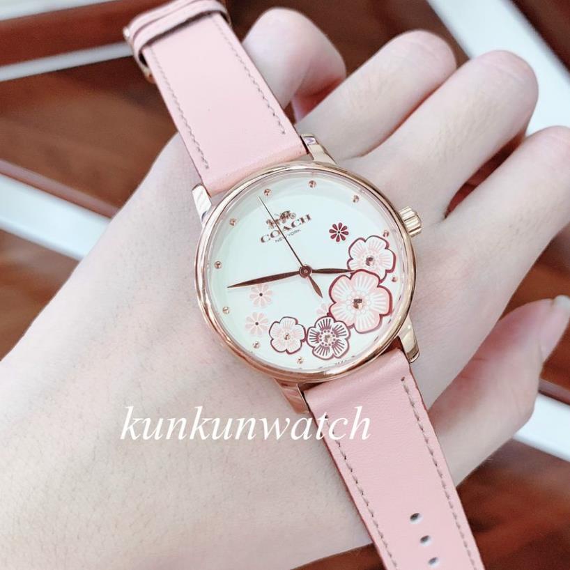 Đồng Hồ Nữ Coach 14000060 Dây Da Hồng - 36mm