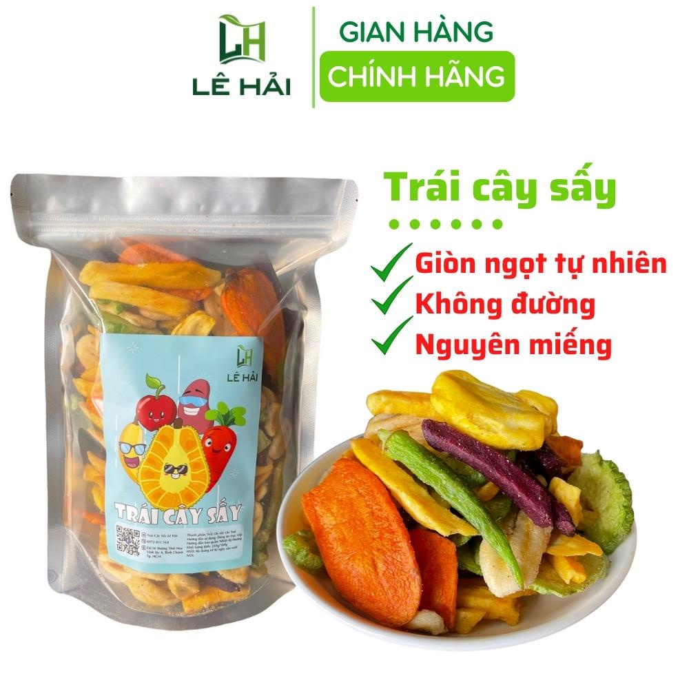 Hoa quả sấy khô thập cẩm, rau củ sấy giòn 500g Lê Hải đặc sản Đà Lạt