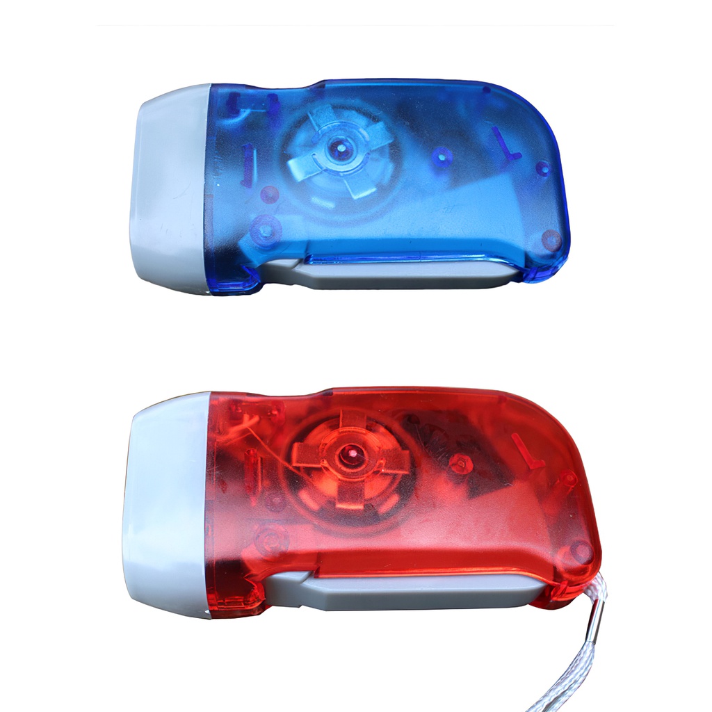 3 LED Hand Pressing Dynamo Crank Power Flashlight Torch Light Transparent LED Hand Press Environmental Crank Camping