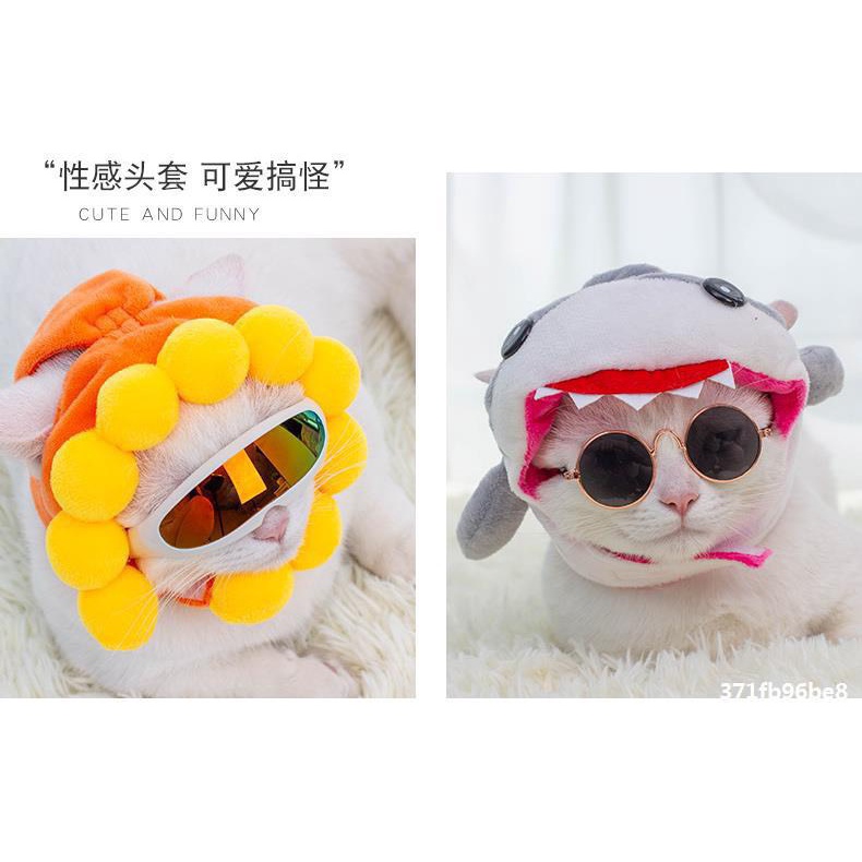 MŨ NÓN CHO CHÓ MÈO THÚ CƯNG HÌNH ONG VÀNG CÁ MẬP THỎ HỒNG