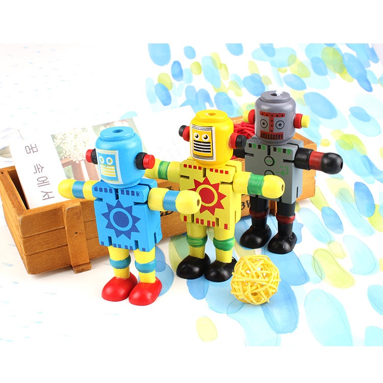 Robot biến hình. Đồ chơi Robot tạo dáng. Đồ chơi mô phỏng 50 dáng điệu. Figure Người gỗ