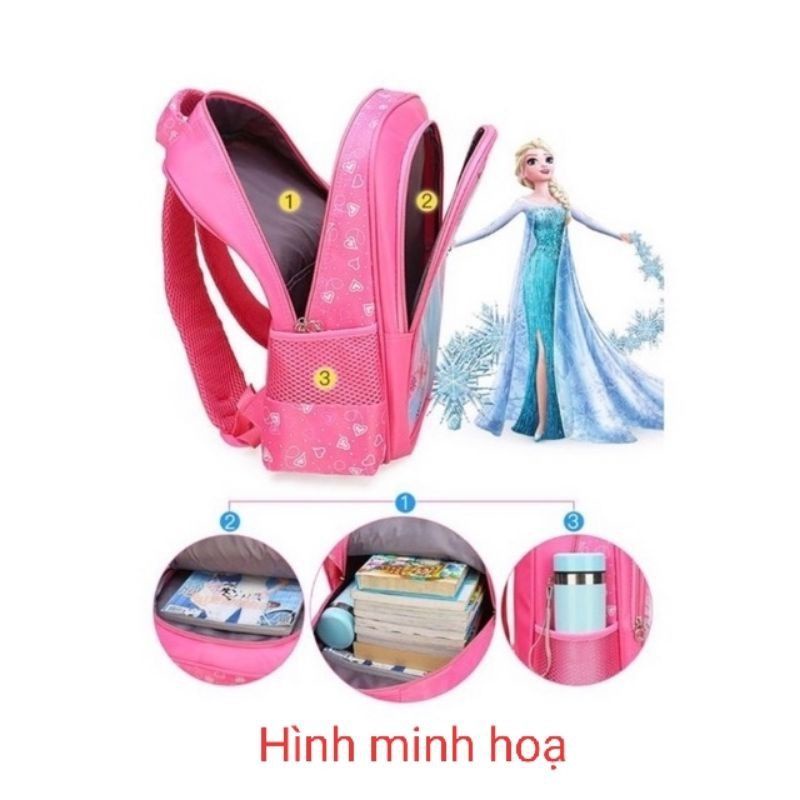 Balo Elsa và Anna ba lô cho bé gái cặp đi học siêu nhẹ size tiểu học