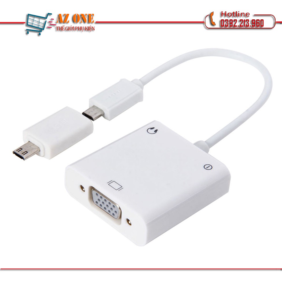 Cáp MHL to VGA TV Video Audio Cable Adapter