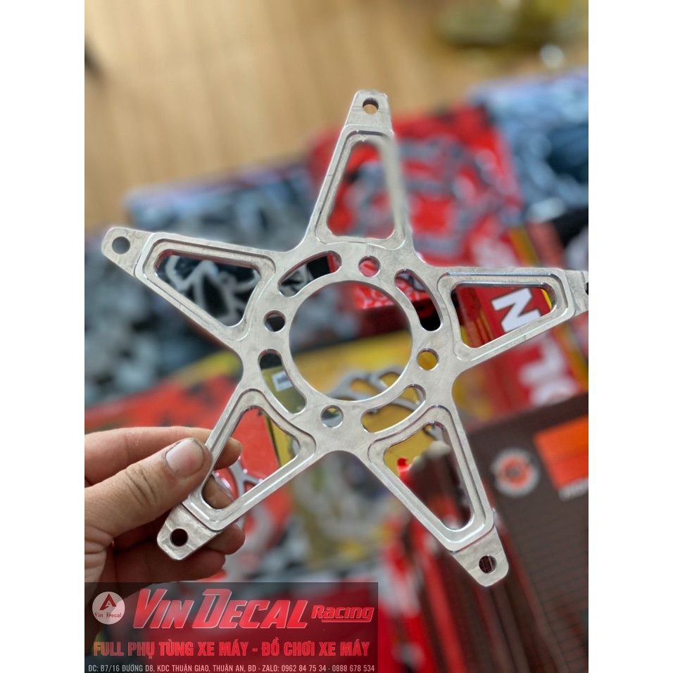 Lòng đĩa CNC khi xuống bánh nhỏ lắp đĩa zin cho winner raider satria ex 150 sonic